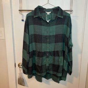 Peplum Flannel - Brand NEW AE Soft